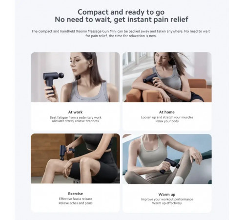 Перкусійний масажер Xiaomi Mi Home Fascia Gun 3 Mini Edition (MJJMQ07YM)