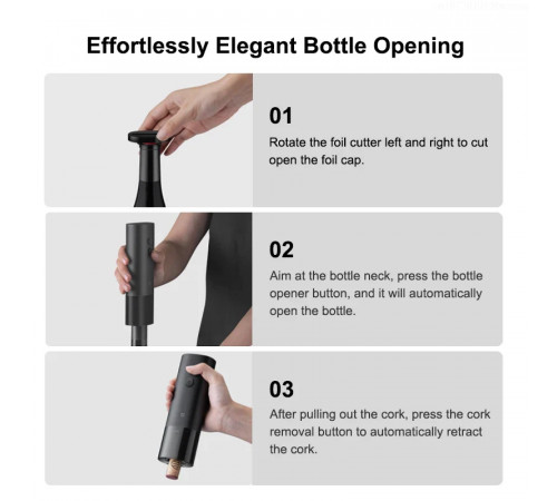 Штопор Xiaomi Mijia Electric Red Wine Bottle Opener (KGJ001T)