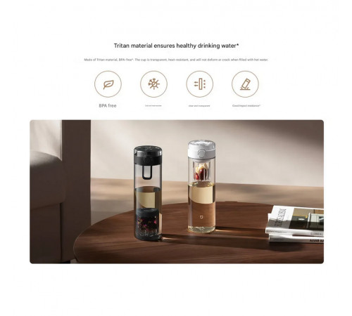 Магнітна пляшка для води та чаю Xiaomi Mijia Magnetic Tea Storage Cup Black (BHR089TCN)