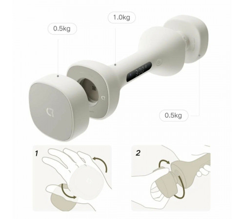 Розумні гантелі Xiaomi Mijia Intelligent Dumbbell Light Sand Color (MJYL01YMS)