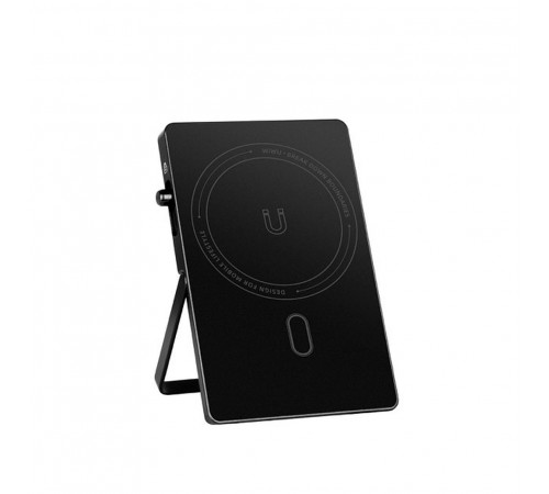 Картхолдер WIWU Warriors Carbon Magsafe Metal Stand Card Holder MW-007 Black (6977703654622)