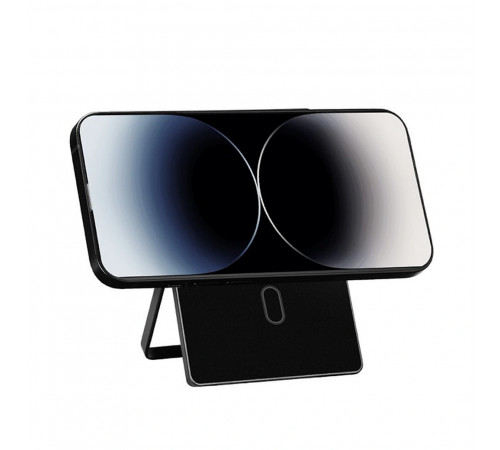 Картхолдер WIWU Warriors Carbon Magsafe Metal Stand Card Holder MW-007 Black (6977703654622)