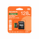 Карта пам'яті microSDXC (UHS-1 U3) A-DATA SPEED PLUS 128Gb Class 10 V30 A2 (R-180Mb/s W160Mb/s) (adapter SD) (UD128GUI3V30A2SP-RA1)
