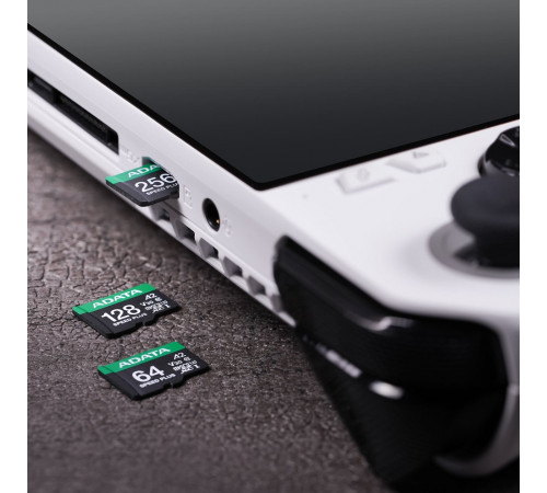 Карта пам'яті microSDXC (UHS-1 U3) A-DATA SPEED PLUS 128Gb Class 10 V30 A2 (R-180Mb/s W160Mb/s) (adapter SD) (UD128GUI3V30A2SP-RA1)