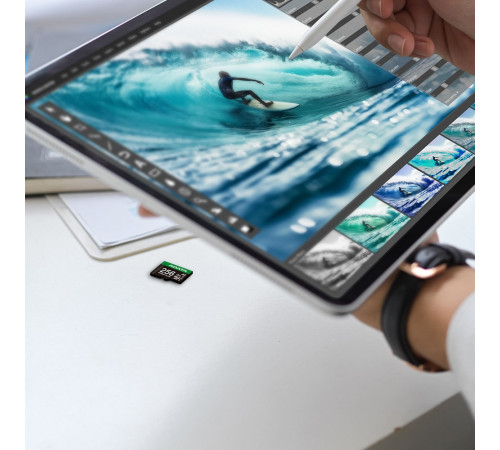 Карта пам'яті microSDXC (UHS-1 U3) A-DATA SPEED PLUS 256Gb Class 10 V30 A2 (R-180Mb/s W160Mb/s) (adapter SD) (UD256GUI3V30A2SP-RA1)