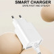 Мережевий зарядний пристрій з кабелем WUW-T82 Single USB home charger set iP (6972573336555)