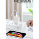Мережевий зарядний пристрій з кабелем WUW-T82 Single USB home charger set iP (6972573336555)