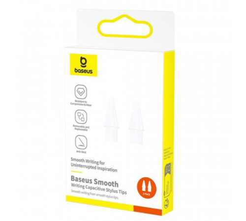 Змінні наконечники для стилуса Baseus Smooth Writing Capacitive Stylus Tips Moon White（2pcs） (P80015906213-00)