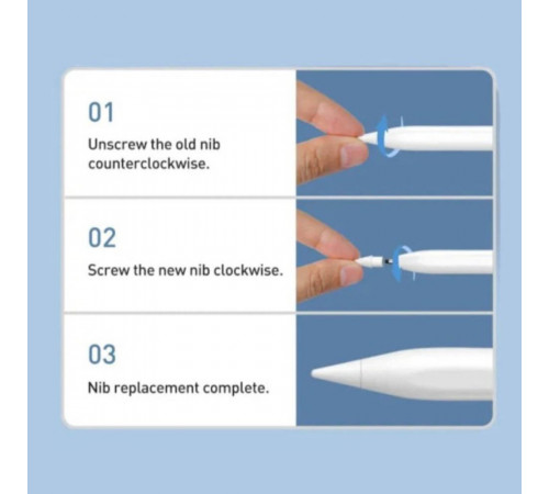Змінні наконечники для стилуса Baseus Smooth Writing Capacitive Stylus Tips Moon White（2pcs） (P80015906213-00)
