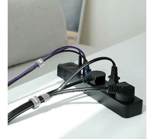 Органайзер для кабелю Baseus Colourful Circle Velcro strap 3m Gray (ACMGT-F0G)