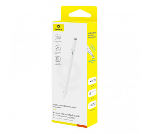 Стилус Baseus Smooth Writing III 3-in-1 Passive Stylus Non-magnetic Version Moon White (P80080804213-00)