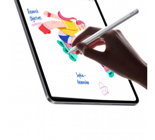 Стилус Baseus Smooth Writing PS3 Pro 360° Touch Operation Wired Charging Stylus Moon White (With Type-C*1 Cable and Tip*1) (B0004A01)