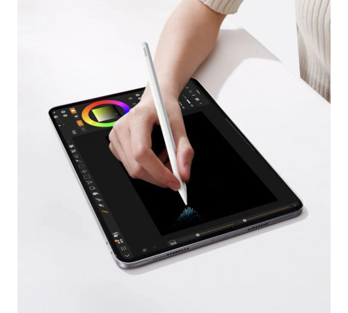 Стилус Baseus Smooth Writing PS3 Pro 360° Touch Operation Wired Charging Stylus Moon White (With Type-C*1 Cable and Tip*1) (B0004A01)