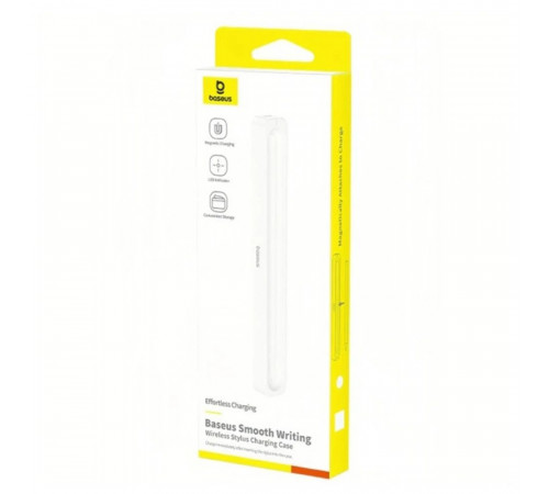 Кейс для зарядки стилуса Baseus Smooth Writing Stylus Wireless Charging Case Moon White (With Simple Charging Cable Type-C 3A 0.3m) (P80015907213-00)
