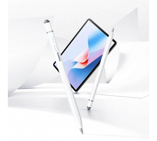Стилус Baseus Wise Writing HN1 Universal Version  Wired Charging 2-in-1 Stylus For HUAWEI/XIAOMI Moon White (With Type-C Cable*1 and Tip*1 and Palm Re (B0004F01)