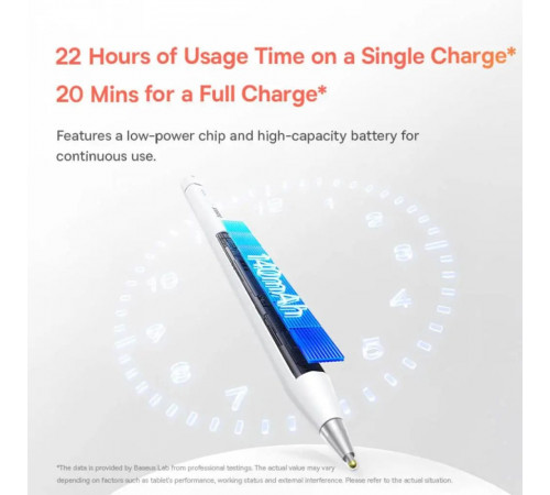 Стилус Baseus Wise Writing HN1 Universal Version  Wired Charging 2-in-1 Stylus For HUAWEI/XIAOMI Moon White (With Type-C Cable*1 and Tip*1 and Palm Re (B0004F01)