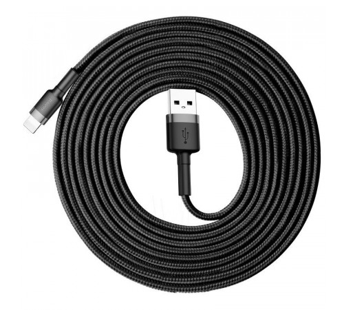 Кабель Baseus Cafule Cable USB For iP 2A 3m Gray+Black (CALKLF-RG1)
