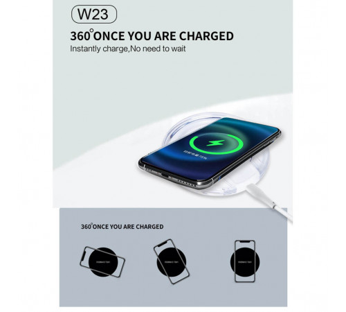 Бездротовий зарядний пристрій WUW-W23 (6972573335770)
