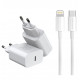 Мережевий зарядний пристрій з кабелем WUW-T81L PD 20W USB C fast charger +USB C to Lightning cable kit (6972573335503)