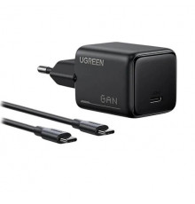 Мережевий зарядний пристрій з кабелем UGREEN X517 25W USB-C GaN Fast Charger Set EU+1M CC Cable black (UGR-75103)