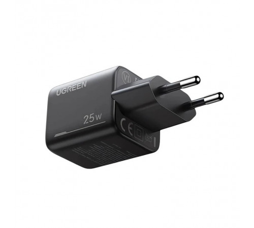 Мережевий зарядний пристрій з кабелем UGREEN X517 25W USB-C GaN Fast Charger Set EU+1M CC Cable black (UGR-75103)