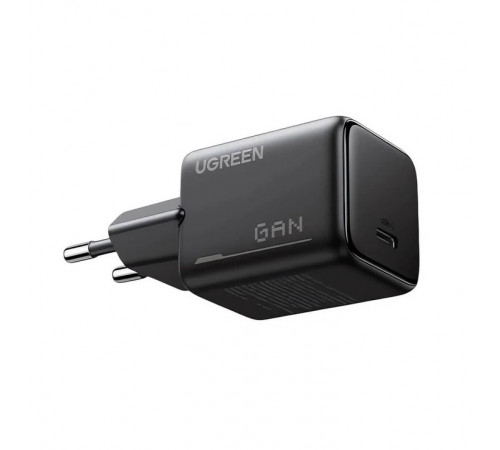 Мережевий зарядний пристрій з кабелем UGREEN X517 25W USB-C GaN Fast Charger Set EU+1M CC Cable black (UGR-75103)