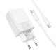 Мережевий зарядний пристрій з кабелем BOROFONE BAS75A Source single port PD30W charger set (C to C) (EU)White (6941991122866)