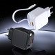 Мережевий зарядний пристрій з кабелем WUW-C268 12W fast charger USB A +retractable 70cm type c Cable (6978749570044)