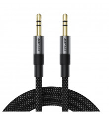 Аудіокабель ACEFAST J10 3.5mm male to 3.5mm male, nylon braid, 1m, Black (6974316285267)