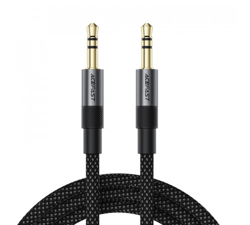 Аудіокабель ACEFAST J10 3.5mm male to 3.5mm male, nylon braid, 1m, Black (6974316285267)