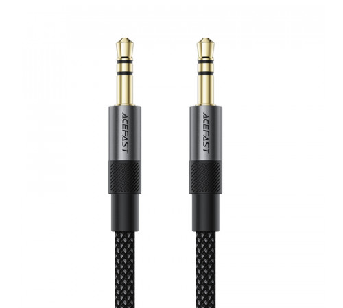 Аудіокабель ACEFAST J10 3.5mm male to 3.5mm male, nylon braid, 1m, Black (6974316285267)