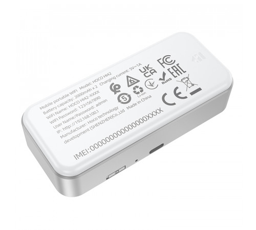 Мобільний роутер HOCO HI42 Mobile portable WiFi(Europe Asia and Africa) White (6942007666855)