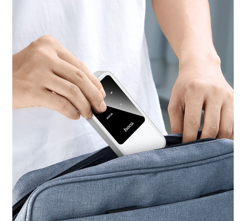 Мобільний роутер HOCO HI42 Mobile portable WiFi(Europe Asia and Africa) White (6942007666855)
