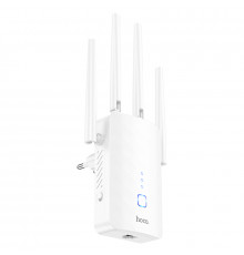 Ретранслятор Wi-Fi HOCO HI35 WiFi4 repeater White (6942007662918)