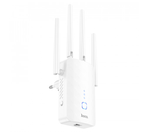 Ретранслятор Wi-Fi HOCO HI35 WiFi4 repeater White (6942007662918)