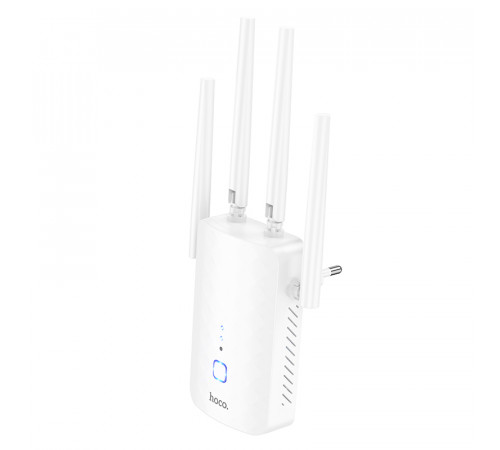 Ретранслятор Wi-Fi HOCO HI35 WiFi4 repeater White (6942007662918)