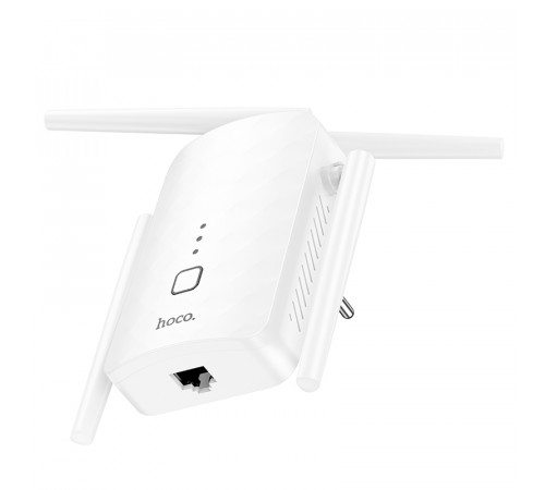 Ретранслятор Wi-Fi HOCO HI35 WiFi4 repeater White (6942007662918)