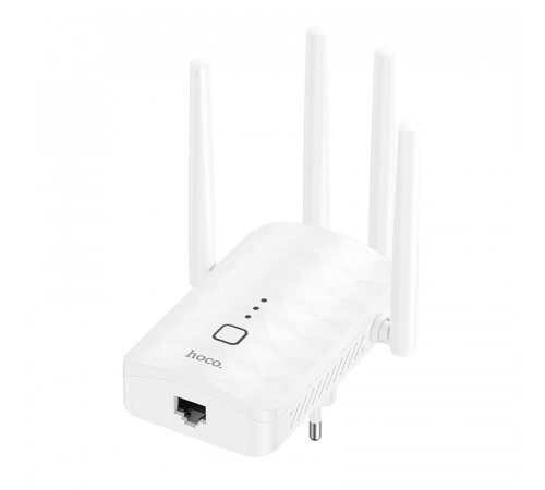 Ретранслятор Wi-Fi HOCO HI35 WiFi4 repeater White (6942007662918)