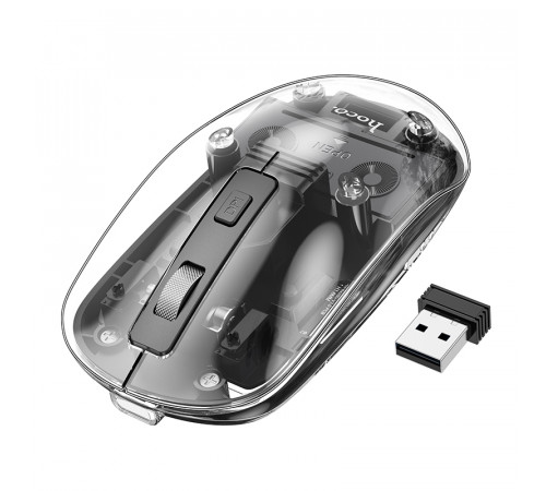 Миша HOCO GM29 Mysterious dual-mode silent wireless mouse Dark Night Black (6942007626385)