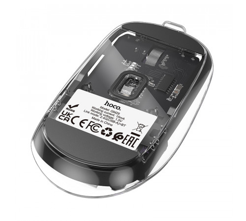 Миша HOCO GM29 Mysterious dual-mode silent wireless mouse Dark Night Black (6942007626385)