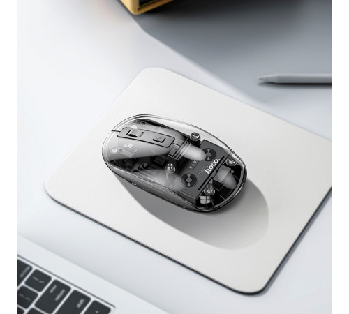 Миша HOCO GM29 Mysterious dual-mode silent wireless mouse Dark Night Black (6942007626385)