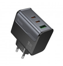 Мережевий зарядний пристрій HOCO CS75A Star Speed PD70W(2C1A) charger midnight black (6942007653862)