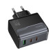 Мережевий зарядний пристрій HOCO CS75A Star Speed PD70W(2C1A) charger midnight black (6942007653862)