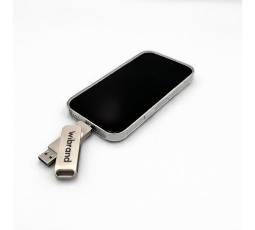 Портативний SSD Wibrand Wolf 1TB USB 3.2 Gen.2 Type-C/Type-A Read/Write 1000MB/s Silver (WIEXSSD/WO1TB)
