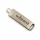 Портативний SSD Wibrand Wolf 2TB USB 3.2 Gen.2 Type-C/Type-A Read/Write 1000MB/s Silver (WIEXSSD/WO2TB)