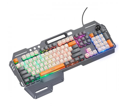 Клавіатура HOCO DI98 Murphy 3-color wired keyboard(Ukrainian version) Star Gray (6942007674232)