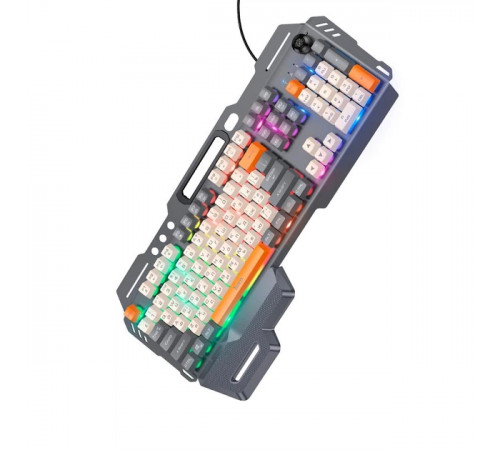 Клавіатура HOCO DI98 Murphy 3-color wired keyboard(Ukrainian version) Star Gray (6942007674232)