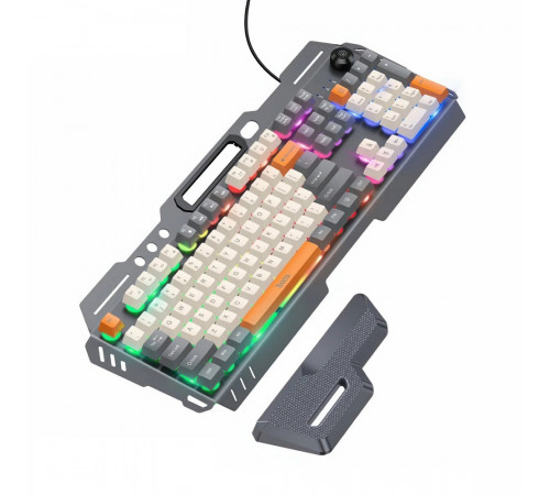 Клавіатура HOCO DI98 Murphy 3-color wired keyboard(Ukrainian version) Star Gray (6942007674232)
