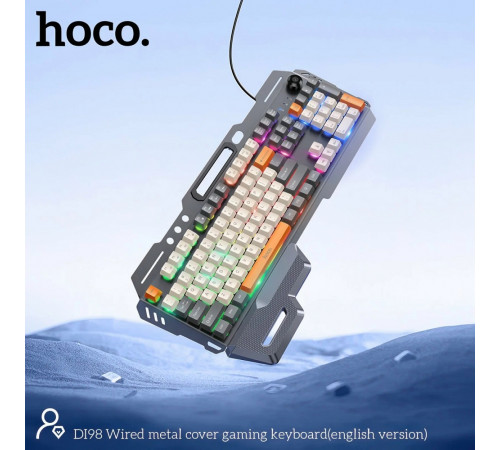 Клавіатура HOCO DI98 Murphy 3-color wired keyboard(Ukrainian version) Star Gray (6942007674232)