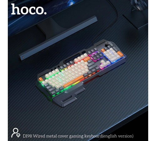Клавіатура HOCO DI98 Murphy 3-color wired keyboard(Ukrainian version) Star Gray (6942007674232)